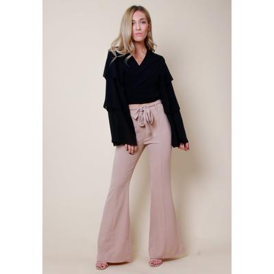 Kick Flared Tailored Trousers - Nude