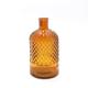 RECYCLED GLASS Bottle Vase | Amber | 28cm Textured Diamond Pattern | Eco-friendly Gift | Eco-friendly home