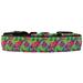 Mirage Pet 125-305 SMW Wide Island Flowers Nylon Dog Collar - Small