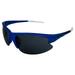 AlterImage Scout Wraparound Sports & Motorcycle Retro Sunglasses for Men or Women Semi-Rimless Blue Frame w/Rubber Tips & Nose Pads Smoke Lenses