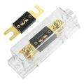 Unique Bargains 1 Set Car Audio 0 4 8 Gauge Inline ANL Fuse Holder Transparent Fuse Block with 2pcs 120A Fuse