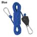 4mm 4m with Buckle Wind Rope Multi-function Survival Paracord Reflective Camping Rope Tent Fixed Rope Lanyard Ropes BLUE