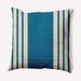 Simply Daisy 20 x 20 Stripe Indoor/Outdoor Polyester Throw Pillow Autumn Blue