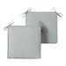 Greendale Home Fashions 18 x 18 Heather Gray Square Outdoor Chair Pad (Set of 2)