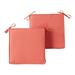Greendale Home Fashions 18 x 18 Coral Square Outdoor Chair Pad (Set of 2)