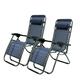 2PC Adjustable Zero Gravity Patio Lounge Chairs Blue Patio Chairs Outdoor Furniture