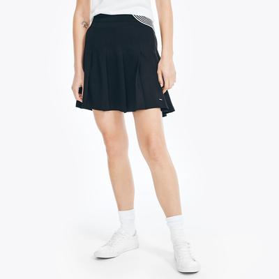 Nautica Women's Pleated Tennis Skirt True Black, XS