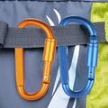 Hesroicy Carabiner Clip Indeformable Easy Carry Heavy Duty Wear-resistant Quick Lock Strong Load Bearing D-shaped Climbing Supplies Safety Belt Carabiner for Outdoor