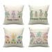 Moocorvic Easter Pillow Easter Decor Easter Pillow Covers Rabbit Easter Bunny Egg Decorative Throw Pillow Sofa Cushion Cover Home Decor Pillow for Outdoor Easter Gifts Easter Toys