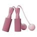 Cordless Jumping Rope Gym Exercise Endurance Training Sports Fitness Workout Weighted Ball Jump Rope for Women Men Kids Adults Ball dia.3.2cm Pink