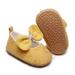 NECHOLOGY Toddler Tennis Shoes Boys Girls Single Shoes Floral Embroider Bowknot First Toddler First Walking Shoes Girls Yellow 6 Months