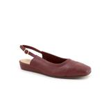 Wide Width Women's Vittoria Sling Back Flat by SoftWalk in Dark Brown (Size 7 1/2 W)