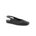 Wide Width Women's Vittoria Sling Back Flat by SoftWalk in Black (Size 9 W)