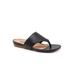 Wide Width Women's Chandler Slip On Sandal by SoftWalk in Black (Size 9 1/2 W)