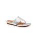 Wide Width Women's Chandler Slip On Sandal by SoftWalk in Silver (Size 8 1/2 W)