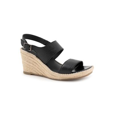 Wide Width Women's Hartley Sandal by SoftWalk in Black (Size 7 W)