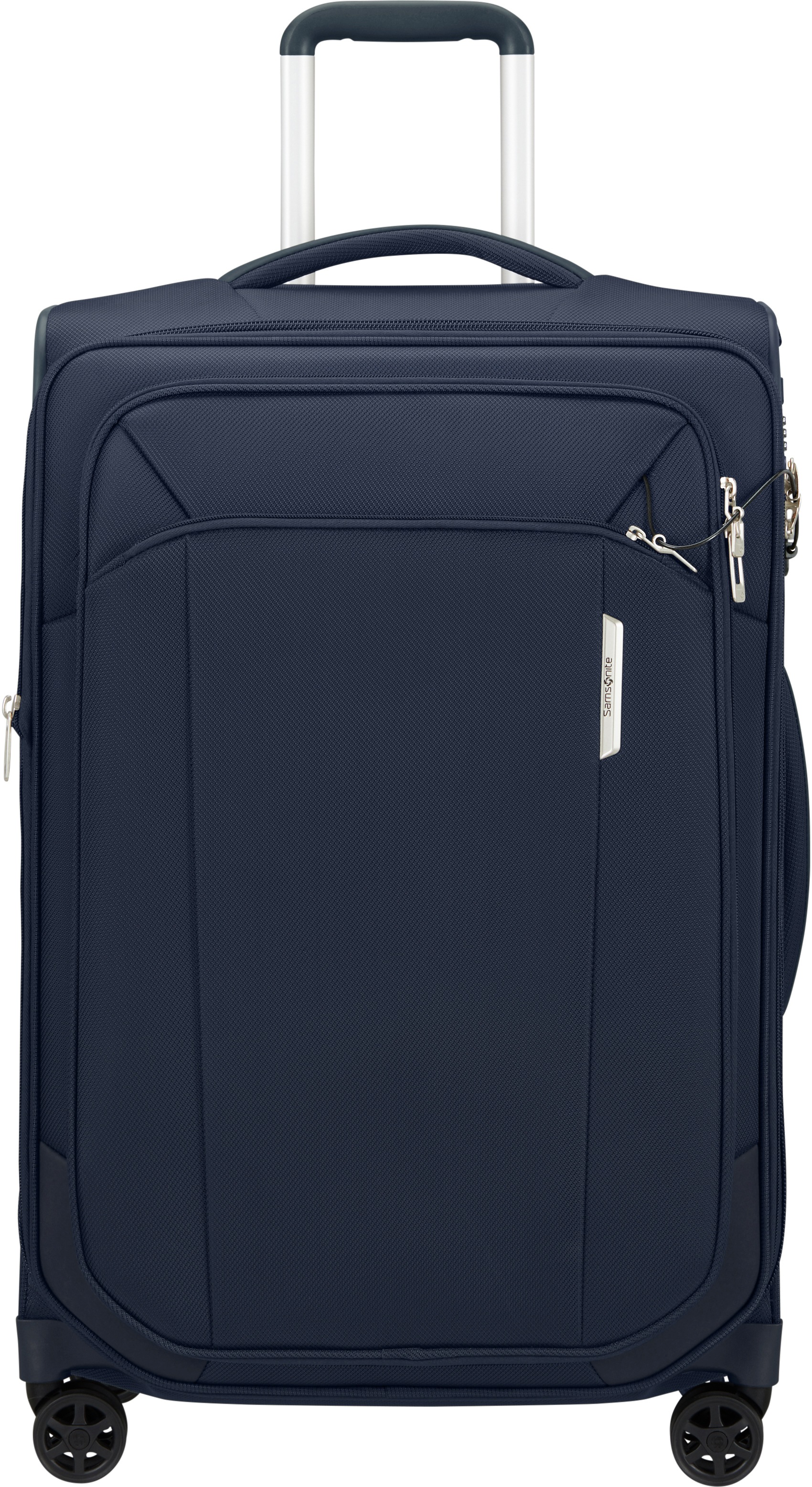 Weichgepäck-Trolley SAMSONITE "RESPARK exp, verschiedene Größen und Farben", Gr. B/H/T: 43 x 67 x 29 82, blau (midnight blau), Polyester, unifarben, Koffer, Reisekoffer Aufgabegepäck Reisegepäck mit Volumenerweiterung Image