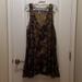 Free People Dresses | Free People Ellie Mini Velvet Shift Dress | Color: Black/Tan | Size: L