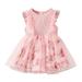 Girl First Birthday Outfit Baby Girl Fist Birthday Outfit Toddler Girls Sleeveless Floral Prints Tulle Ribbed Princess Dress Clothes Girl Size 10 Dress Toddler Girl Holiday Outfit