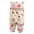 Qufokar Swaddling Pouch Baby Swaddles Baby Boys Girls Cartoon Flannel Swaddle Wrap Printed Sleeping Blanket Cooton Warm Hoodie Swaddle Wrap