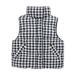 Qufokar Jacket for Baby Boy Boys Sweater Children Kids Toddler Baby Boys Girls Plaid Sleeveless Winter Solid Coats Jacket Vest Outer Outwear Outfits Clothes