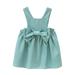 ZMHEGW Summer Dresses For Teens Kids Toddler Baby Girls Sleeveless Solid Bowknot Suspender Skirt Princess Dress Outfit Clothes