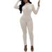 GWAABD Body Suits Women Clothing Romper Women s Nightclub Sequin High Neck Long Sleeve Jumpsuit Evening Party Slim Fit Bodysuit