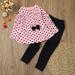 Qufokar Newborn Baby Girl mas Outfits Premature Girl Clothes Baby Top Print Dots T-Shirt Bow Outfits Clothes Set Girls +Pants Toddler Girls Outfits&Set