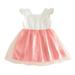 for A 4 Year Old Girls Walk Thru Dress Kids Party Lace Patchwork Baby Years Princess Elegant Bow Dresses Girls Backless Summer Toddler Clothes Girls Fancy Dresses Big Girl Little Girl Matching Dresses