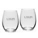 LSUA Generals Team Design Two-Piece 15oz. Stemless Wine Glass Set