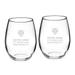 Notre Dame of Maryland Gators Team Design Two-Piece 21oz. Stemless Wine Glass Set