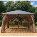 ABCCANOPY The Polycarbonate Roof Gazebos 12 Ft. W x 10 Ft. D Aluminum Patio Gazebo Aluminum/Hardtop/Metal in Gray | 108 H x 144 W x 120 D in | Wayfair