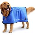 Personalized Passion Personalized Dog Bathrobe Towel w/ Name & Paw-Dog Bath Robe for Custom Pet Bathrobe for Dogs Fleece/ | 33.858 W in | Wayfair