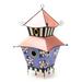 MacKenzie-Childs Avant Garden Birdhouse Metal in Blue/Brown/Green | 25.5 H x 14.75 W x 14.75 D in | Wayfair 280-0911