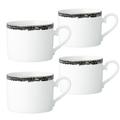 Noritake Rill Cups, 8 Oz. Porcelain/Ceramic in Black | 2.5 H x 4.5 W in | Wayfair 1766-402D