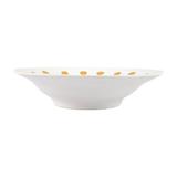 VIETRI Medici Gold Serving Bowl All Ceramic/Earthenware/Stoneware in White/Yellow | 3.75 H x 16 W x 16 D in | Wayfair MDC-4432G