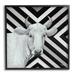 Stupell Industries White Cattle Chevron Stripes Giclee Art By Britt Hallowell Wood in Black/Brown | 12 H x 12 W x 1.5 D in | Wayfair