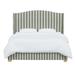 Birch Lane™ Allis Low Profile Standard Bed Upholstered/Polyester/Cotton in Green/White/Black | 56 H x 68 W x 90 D in | Wayfair