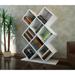 East Urban Home Margarito 50.79" H x 35.43" W Geometric Bookcase Wood in Red | 50.79 H x 35.43 W x 7.68 D in | Wayfair