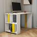 East Urban Home Ferial Desk Wood in White/Yellow | 47.24 H x 23.62 W x 29.53 D in | Wayfair 203ED88A7304454F9B6E9FFA40596F05