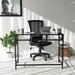 East Urban Home Cypher Desk Glass/Metal in Black | 29.53 H x 39.37 W x 17.72 D in | Wayfair 91DBC8BCC98E476E91808697587F9526