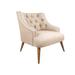 Armchair - East Urban Home Mcwilliams 28.74" W Tufted Armchair Polyester/Fabric in White | 31.5 H x 28.74 W x 33.46 D in | Wayfair