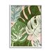 Stupell Industries Layered Monstera Plant Leaves Giclee Art By Ziwei Li Wood in Brown/Green/Pink | 14 H x 11 W x 1.5 D in | Wayfair