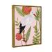 Stupell Industries Pink Varied Botanical Bird Giclee Art By Melissa Wang Wood in Brown/Green/Pink | 21 H x 17 W x 1.7 D in | Wayfair