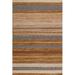 Black/Brown 87 x 55 x 0.31 in Area Rug - East Urban Home Striped Machine Woven Area Rug in Brown/Gray/Black | 87 H x 55 W x 0.31 D in | Wayfair