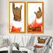 The Holiday Aisle® Christmas Holiday Fancy Santa Claus IV - 2 Piece Print Set on Canvas Canvas, in Brown/Orange/Red | 20 H x 24 W x 1 D in | Wayfair