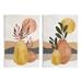 Stupell Industries Boho Botanical Sprigs Landscape 2 Piece Wall Plaque Art Set By Janet Tava in Brown/White/Yellow | 19 H x 13 W x 0.5 D in | Wayfair