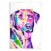 Stupell Industries Purple Lab Dog Happy Retriever Giclee Art By Jen Seeley Wood in Brown/Indigo/Pink | 15 H x 10 W x 0.5 D in | Wayfair