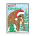 Stupell Industries Totally Mammoth Christmas Scene at-236 Wood in Brown/Green/Red | 20 H x 16 W x 1.5 D in | Wayfair at-236_gff_16x20