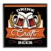 Stupell Industries Drink Craft Beer Vintage Phrase Framed Giclee Art By Mollie B. Wood in Black/Brown/Orange | 17 H x 17 W x 1.5 D in | Wayfair